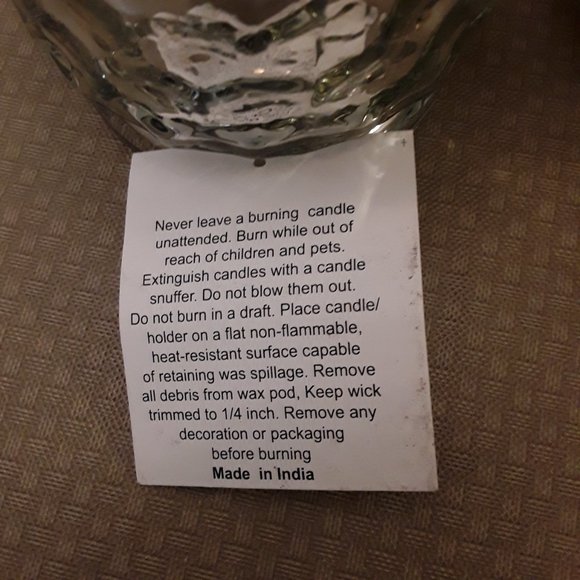 Trio of Metallic Glass Candle Holders Small Size Metallic Colors NEW - Picture 3 of 9